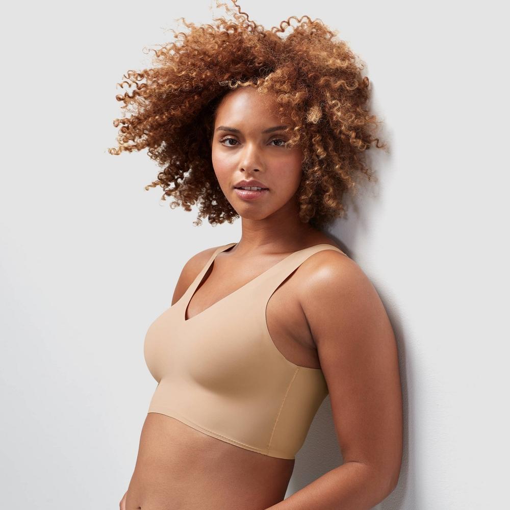 True & Co. True Everybody Womens V-Neck Bra - Light Beige 3X Product Image