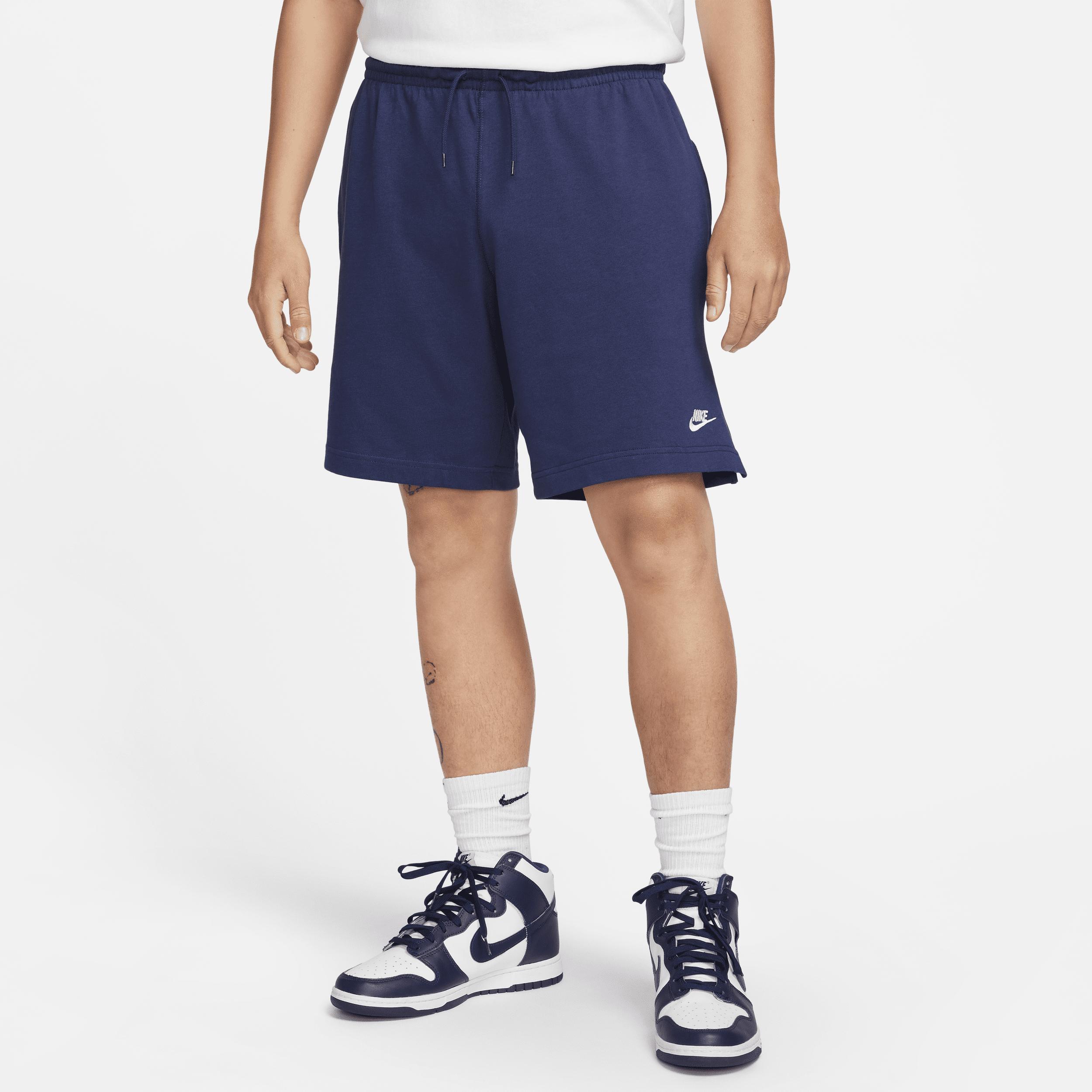 Mens Nike Club Knit Shorts Black Navy Product Image