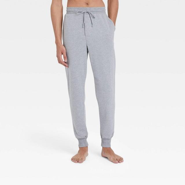 Hanes Premium Mens French Terry Jogger Pajama Pants - Heathered Gray XXL Product Image