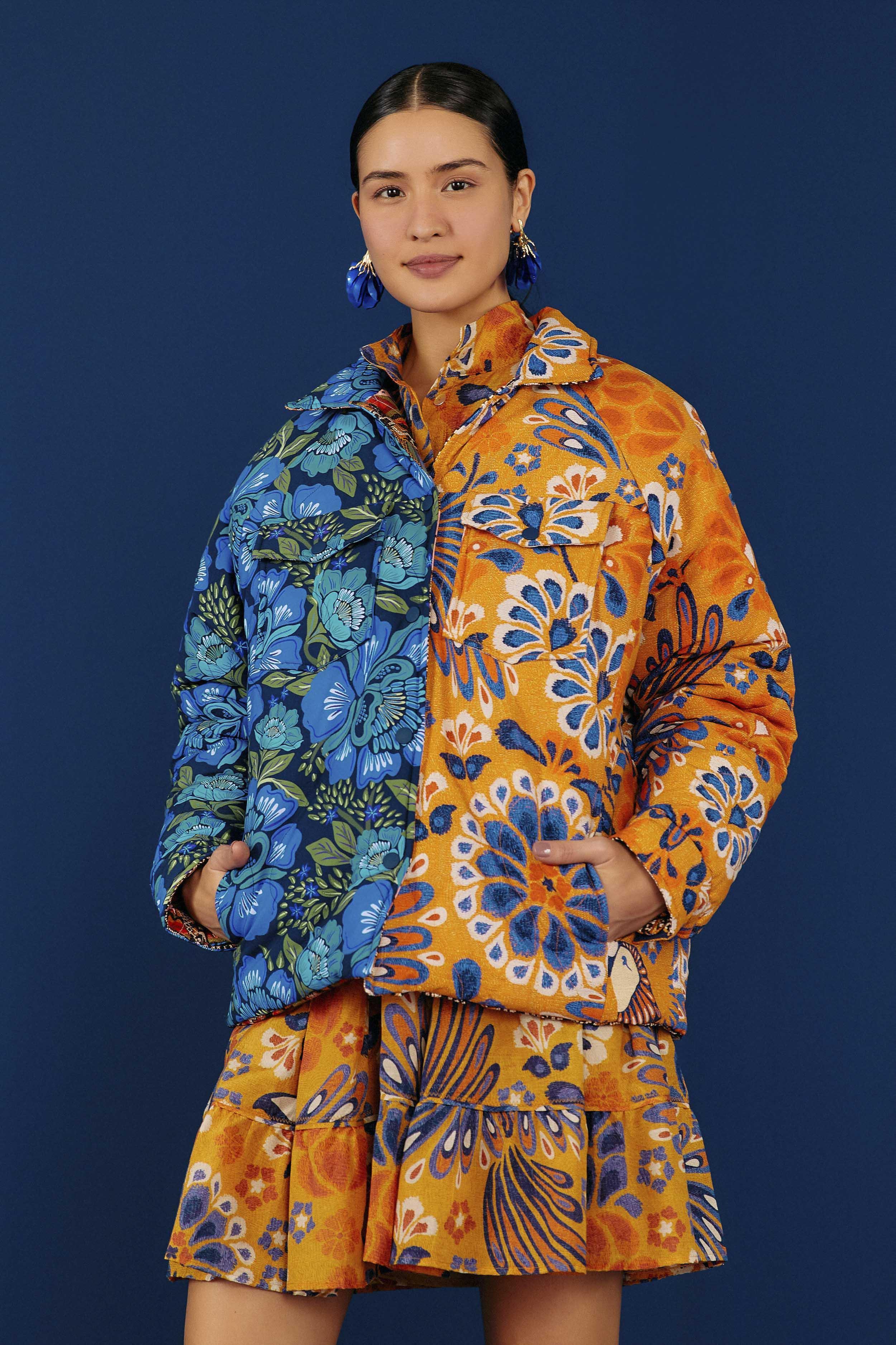 Mixed Yawanawa Reversible Puffer Jacket Product Image