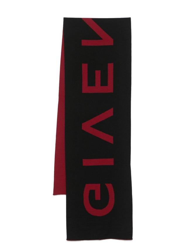 logo-jacquard scarf Product Image