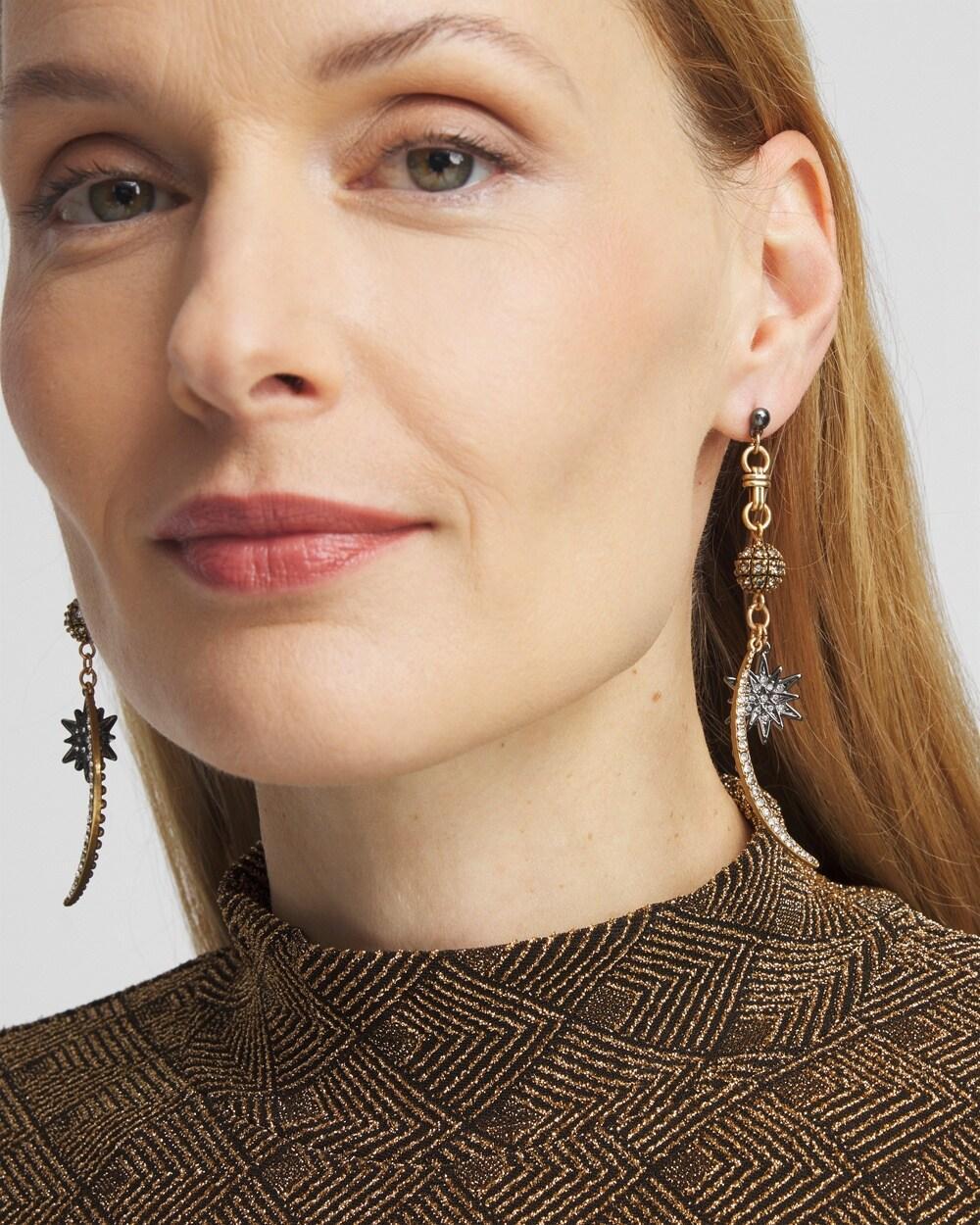 No Droop™ Stars and Moons Drop Earrings Product Image