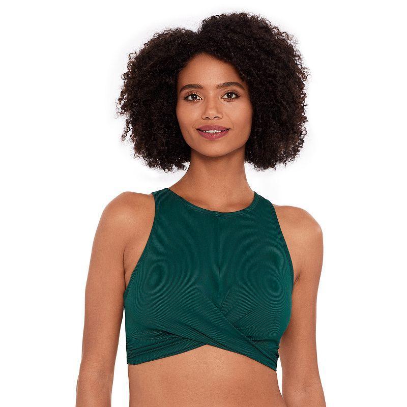 Womens Eco Beach Criss Cross Highneck Hook Back Bikini Top Product Image