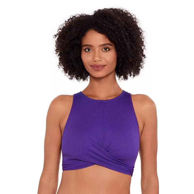 Womens Eco Beach Criss Cross Highneck Hook Back Bikini Top Product Image