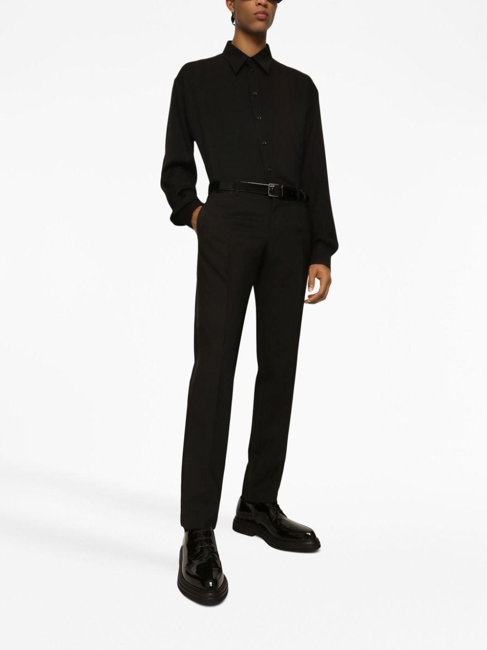 Straight-leg Tuxedo Trousers In Black Product Image