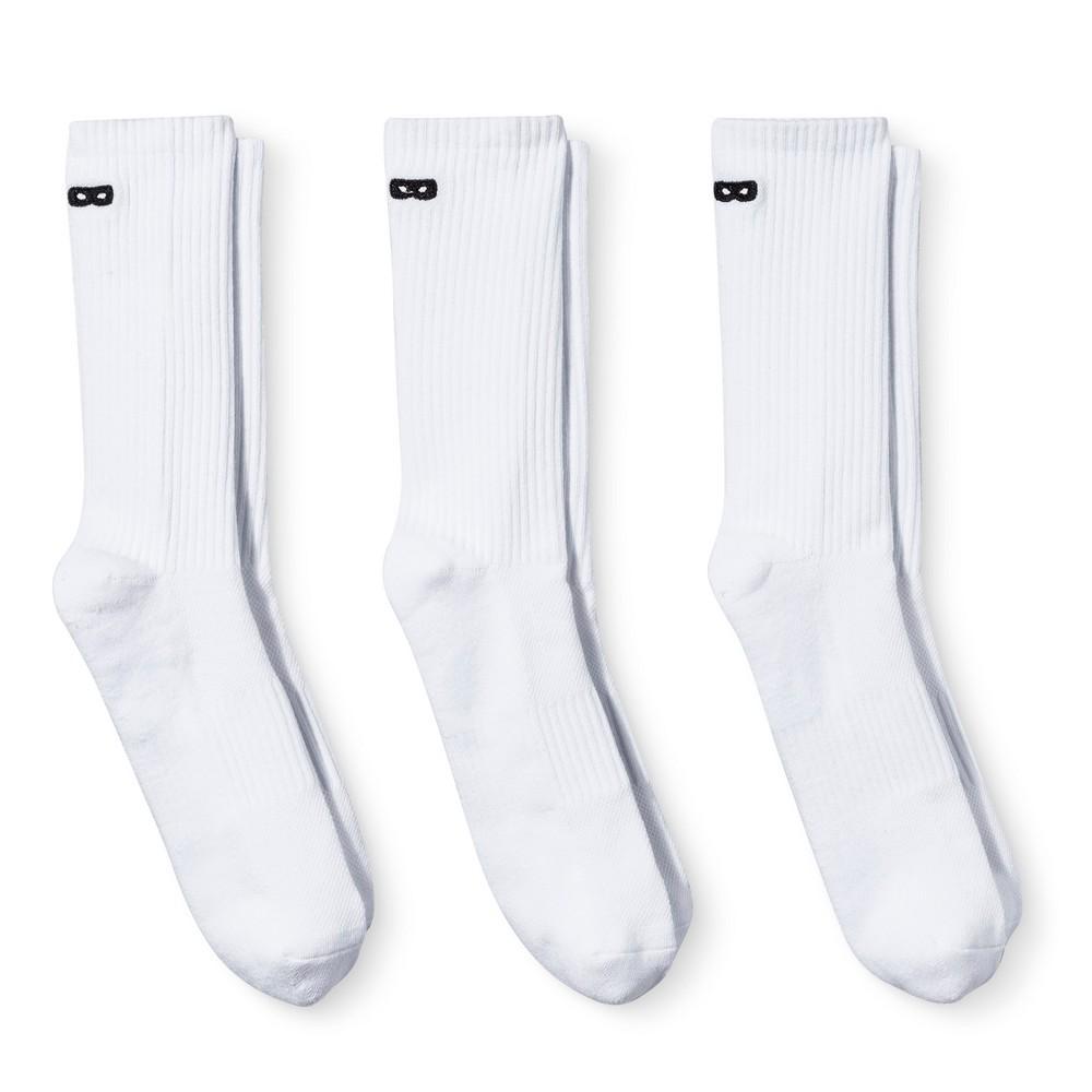 Pair of Thieves Mens Solid Crew Socks 3pk - White 6-12 Product Image