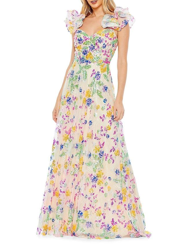 Womens Ieena Beaded A-Line Gown Product Image