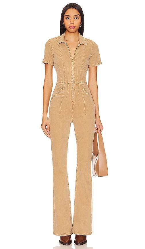 Free People Jayde Denim Flared Jumpsuit Product Image