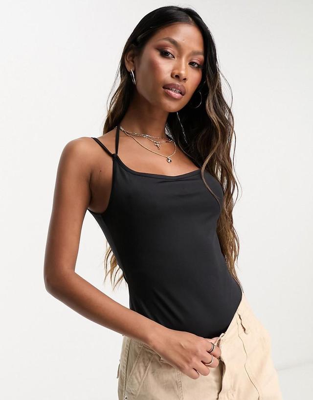 Threadbare super stretch cami double strap bodysuit in black Product Image