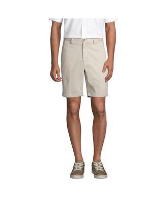 Mens Lands End Classic-Fit 9-inch No-Iron Chino Shorts Blue Product Image