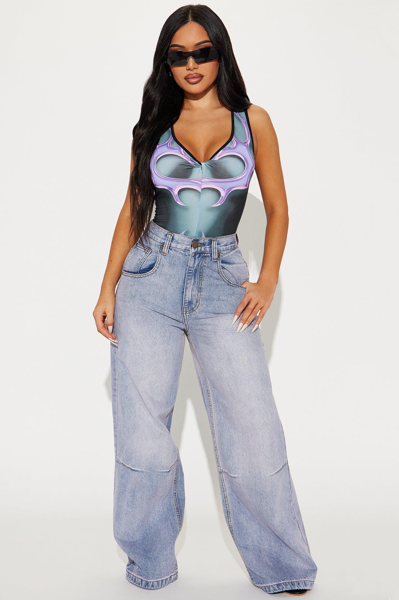 Hotter Than This Bodysuit - Purple/combo Product Image