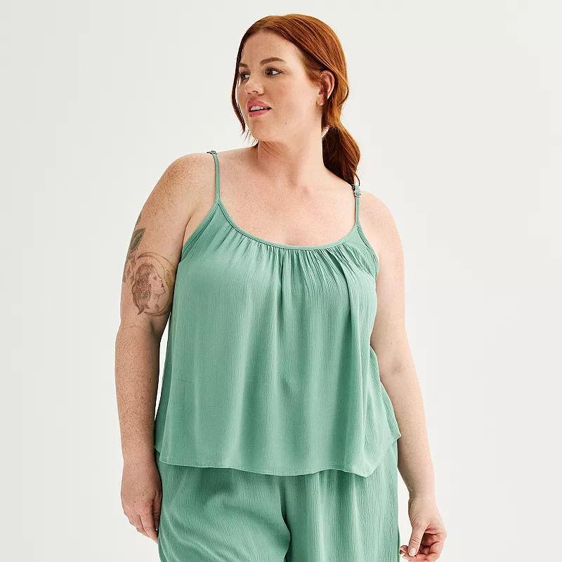 Plus Size Sonoma Goods For Life Textured Sleep Cami, Womens Product Image