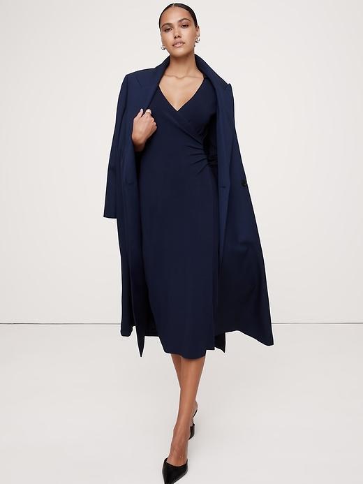 Polo Wrap Sweater Dress Product Image