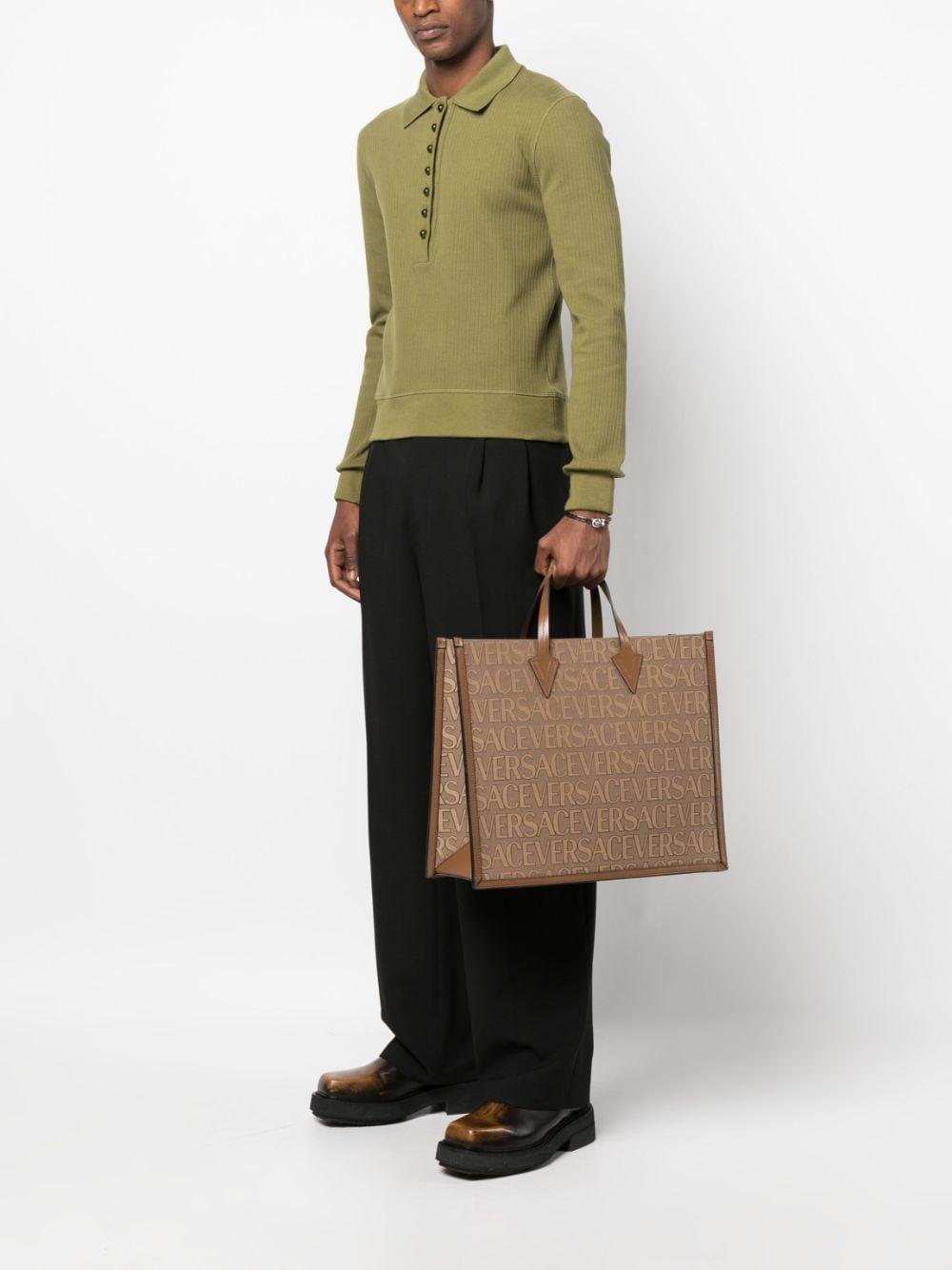 Allover Tote Bag In Brown Product Image