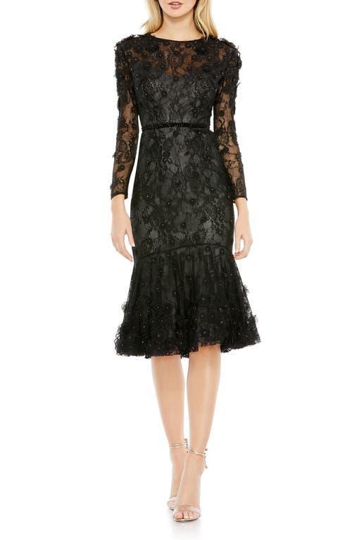 Mac Duggal Sequin Lace Long Sleeve Sheath Cocktail Dress Product Image