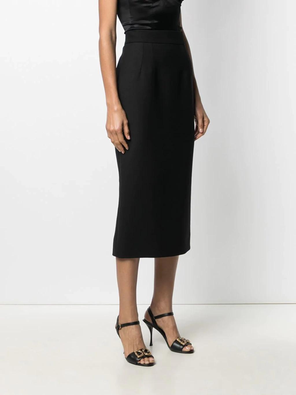 Wool-blend Pencil Skirt In Black Product Image