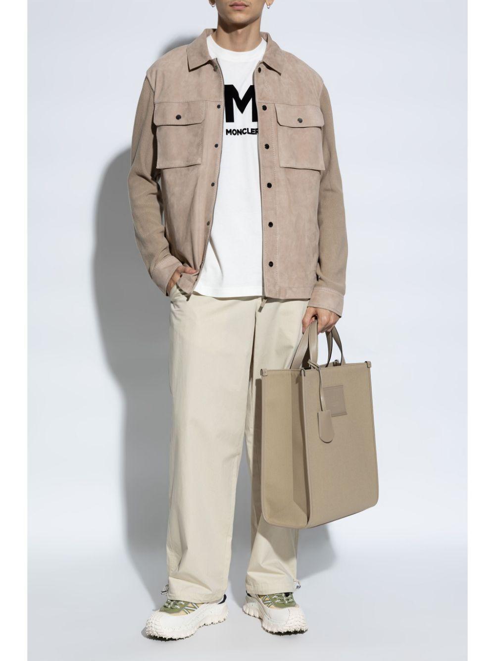 MONCLER Loose Fitting Pants In Lightbeige Product Image