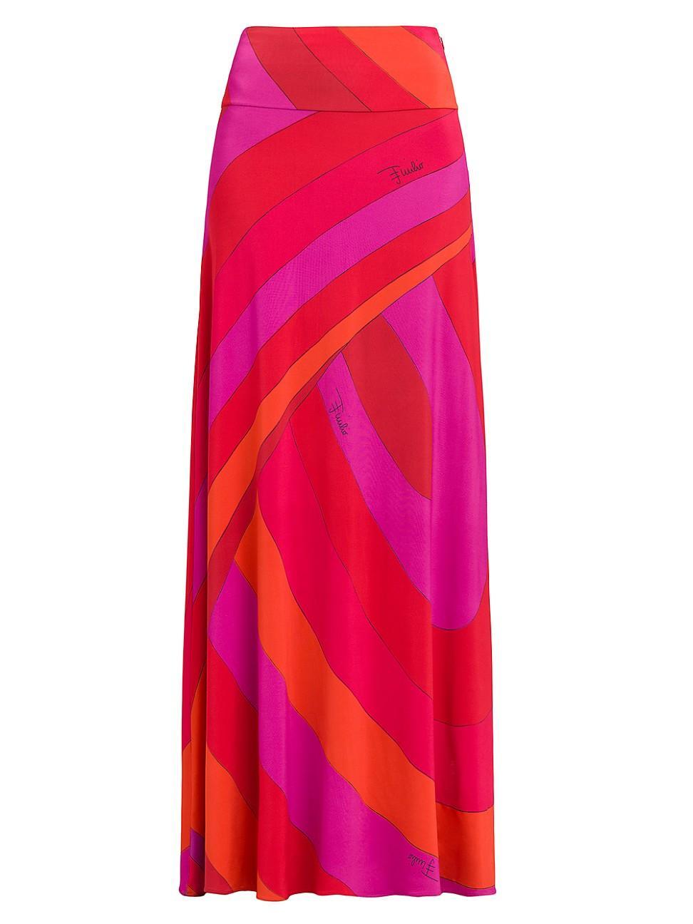 Womens Parade Jersey Satin Maxi Skirt Product Image