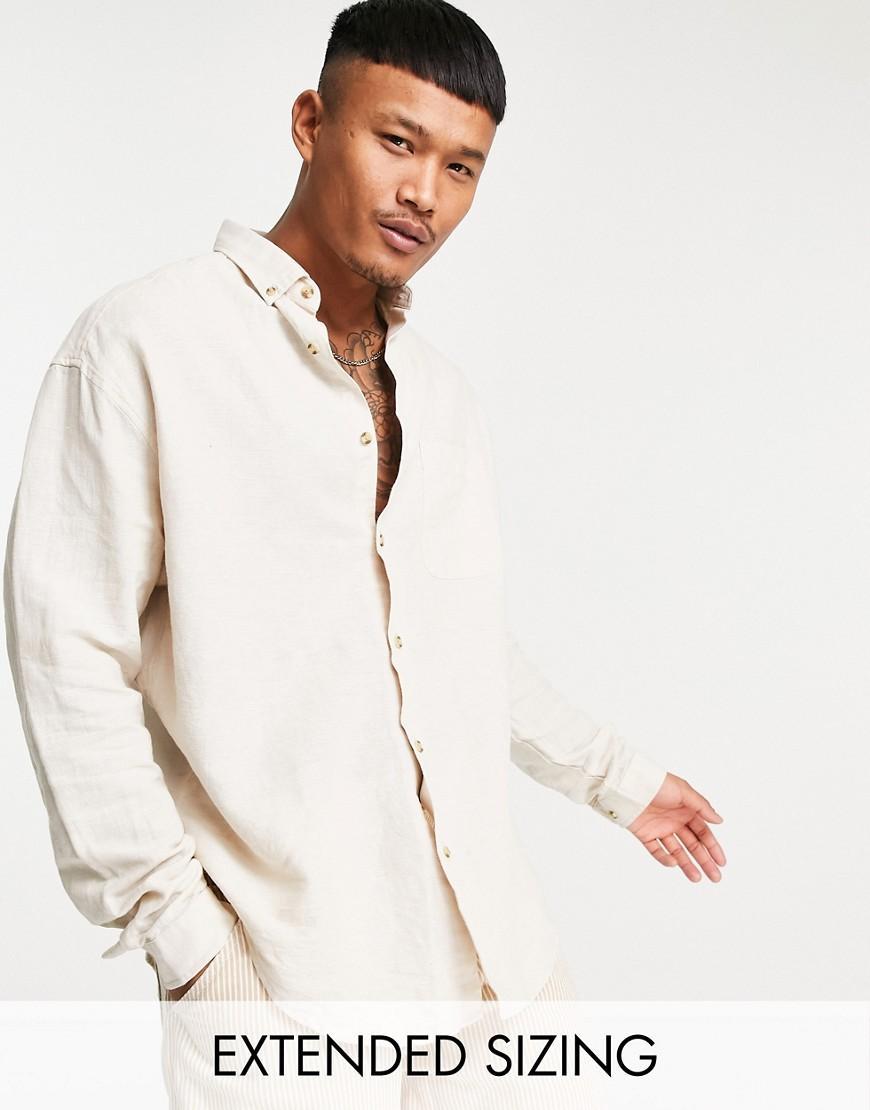 ASOS DESIGN 90s oversized linen shirt Product Image