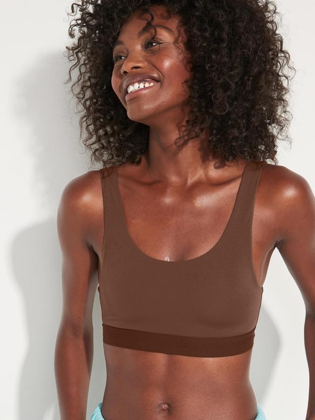 Scoop-Neck Soft-Knit Bralette Top Product Image