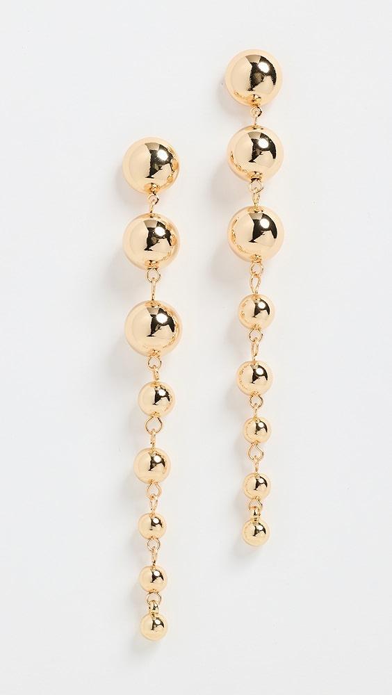 Kenneth Jay Lane Gold Ball Drop Earrings | Shopbop Product Image