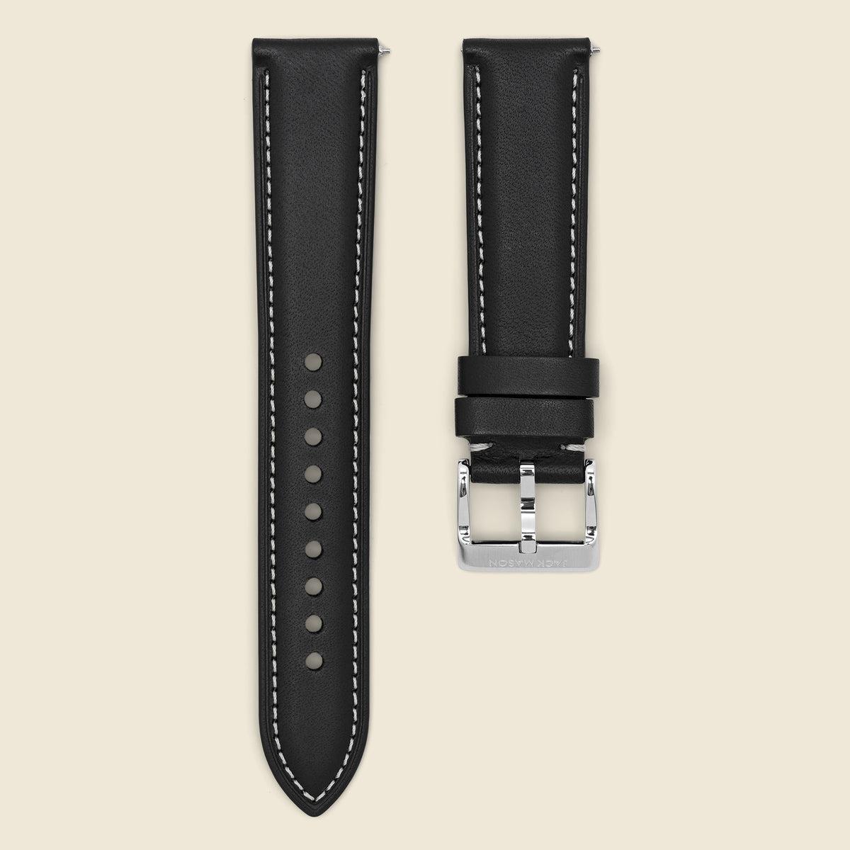 Leather Watch Strap 20MM - Black Product Image