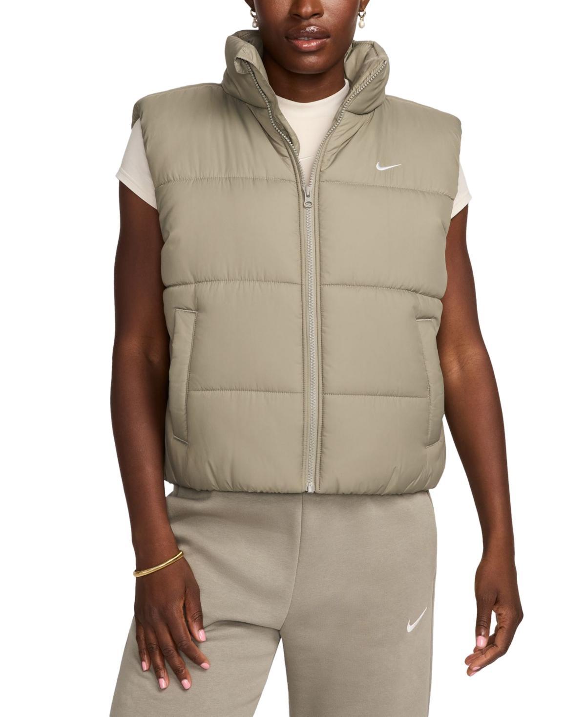 Womens Nike Sportswear Classic Puffer Therma-FIT Loose Vest Light Green Product Image