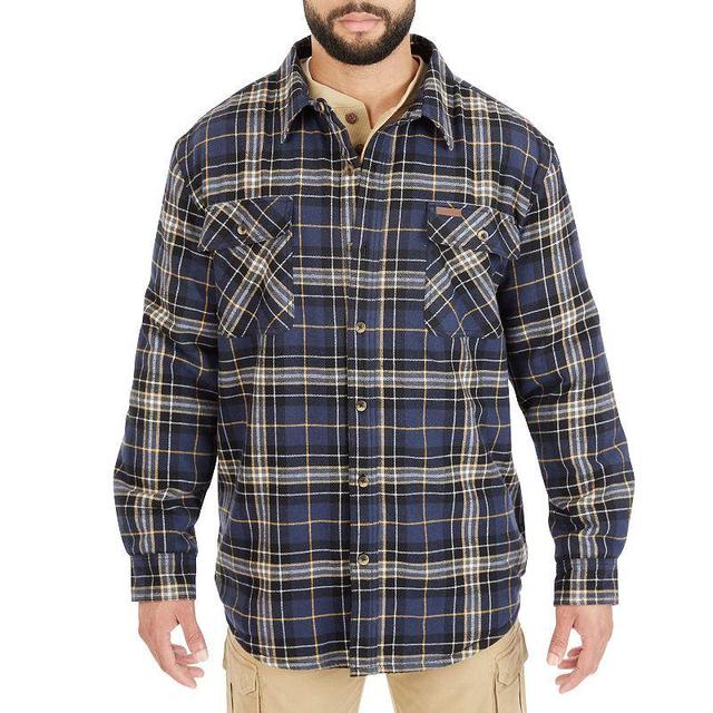 Mens Smiths Workwear Plaid Sherpa-Lined Cotton Flannel Shirt Jacket Product Image