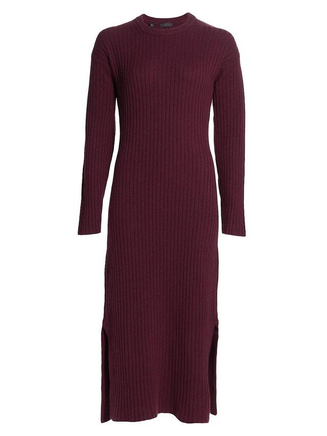 Womens Slouchy Ribbed Wool-Blend Midi Dress Product Image