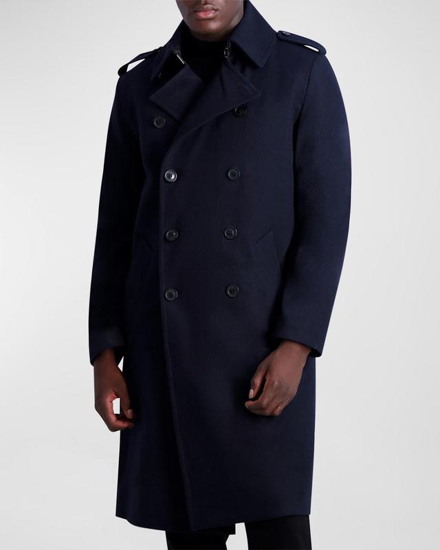 Karl Lagerfeld Paris Regular Fit Double Breasted Coat Product Image