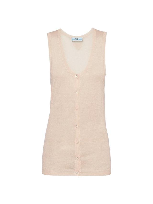 Womens Cashmere and Silk Tank Top Product Image