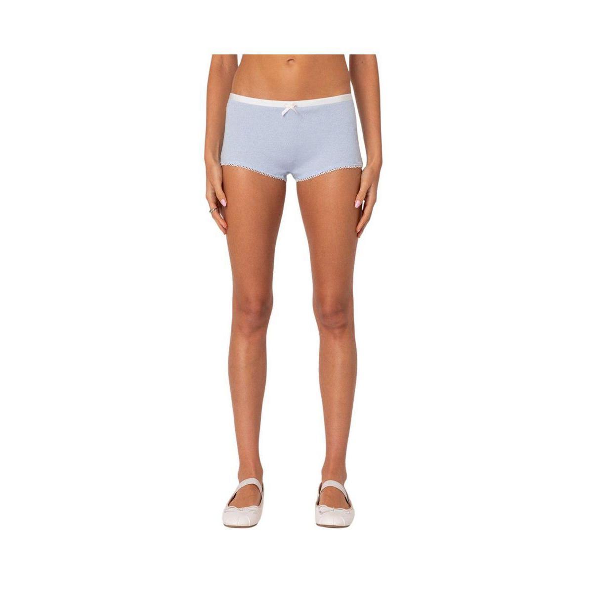 Edikted Womens Mariana Pointelle Micro Shorts Product Image