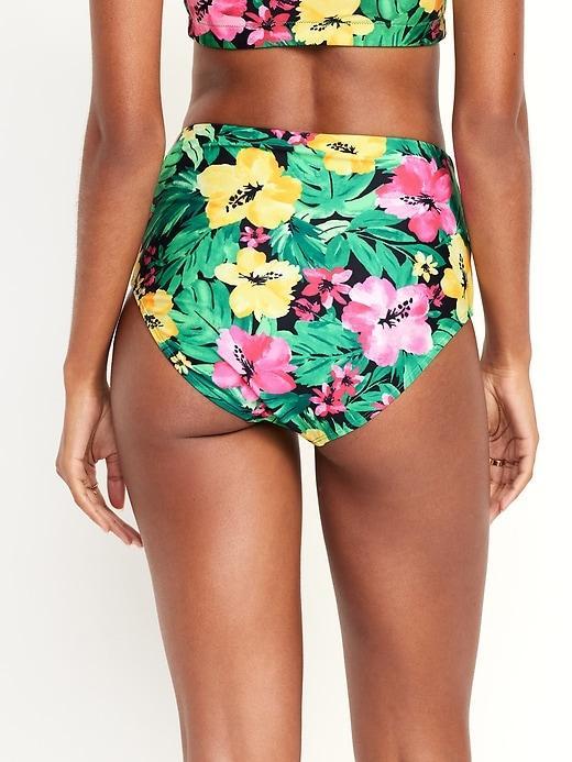 High-Waisted French-Cut Bikini Swim Bottoms Product Image