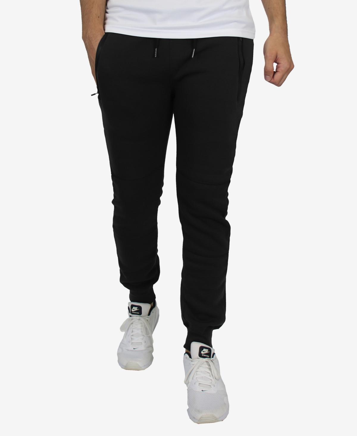 Blu Rock Mens Slim Fit Fleece Jogger Sweatpants with Heat Seal Zipper Pockets Product Image