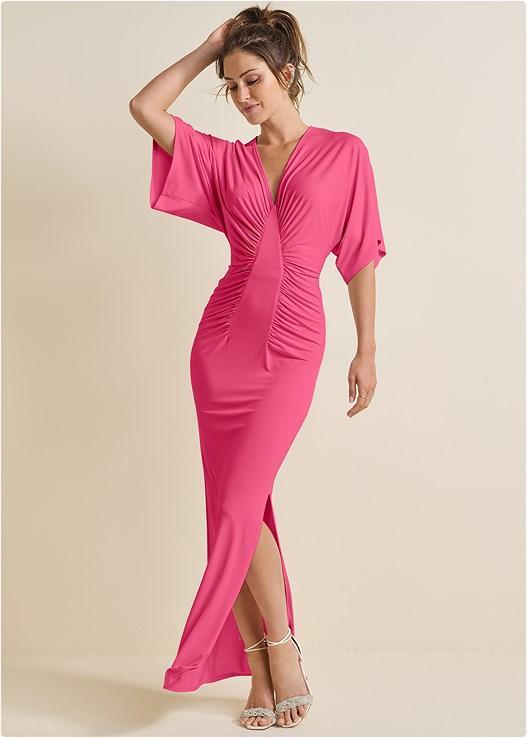 Drape Sleeve Maxi Dress Product Image