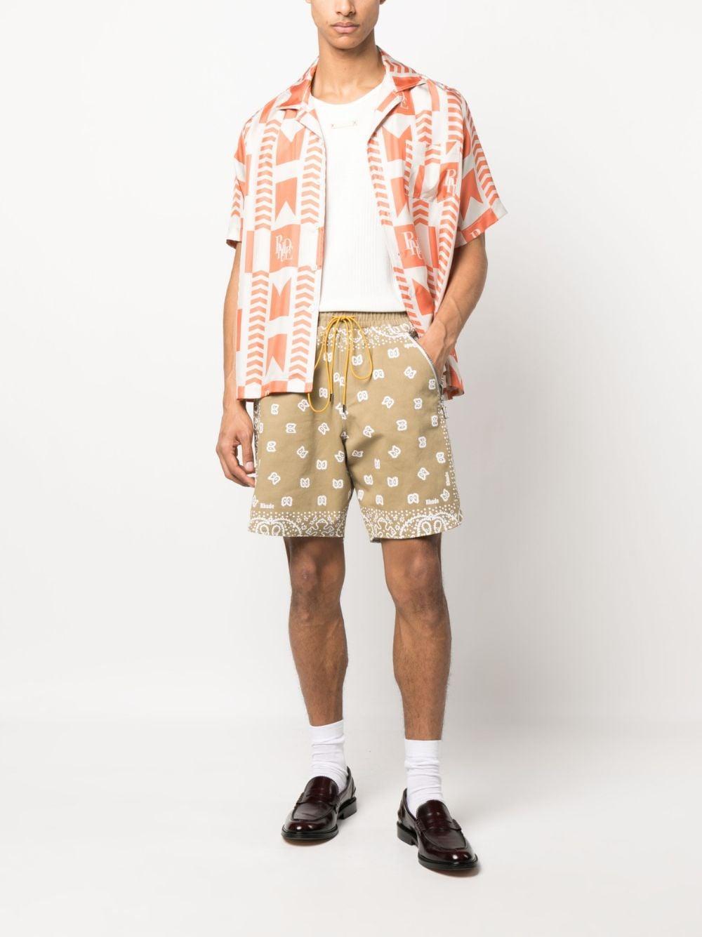 RHUDE Grasse Button Up In Yellow & Orange Product Image