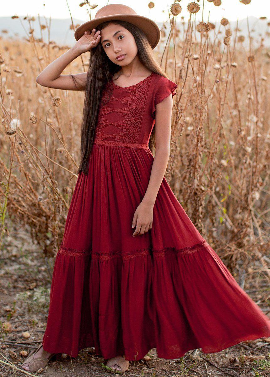 Viola Dress in Crimson Product Image