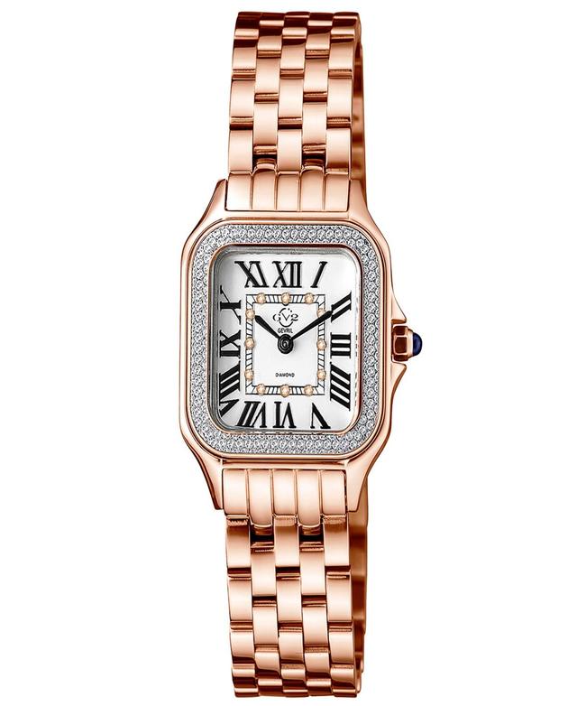 Gevril Womens Milan Swiss Quartz Rose Stainless Steel Bracelet Watch 27.5mm Product Image