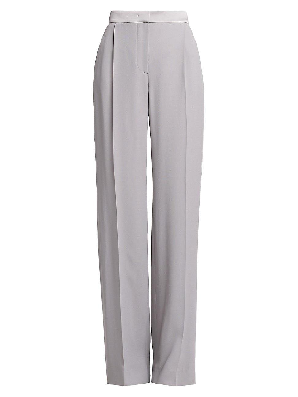 Womens Pleated Relaxed-Fit Trousers product image