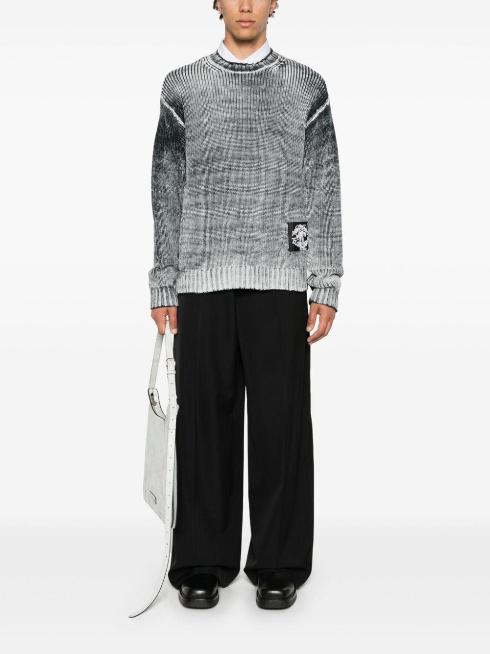 ACNE STUDIOS Acid-print Chunky-knit Jumper In Multi Product Image