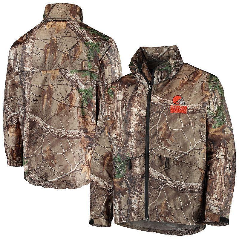 Men's Dunbrooke Realtree Camo Cleveland Browns Circle Sportsman Waterproof Packable Full-Zip Jacket Product Image