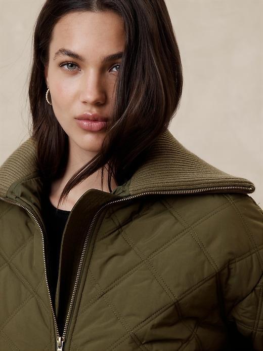 Oversized Nylon Quilted Jacket Product Image