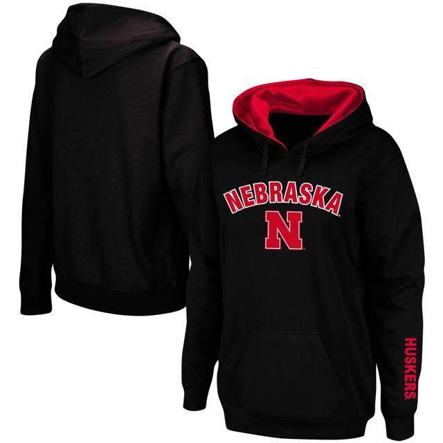 Womens Nebraska Huskers Arch & Logo 1 Pullover Hoodie Product Image