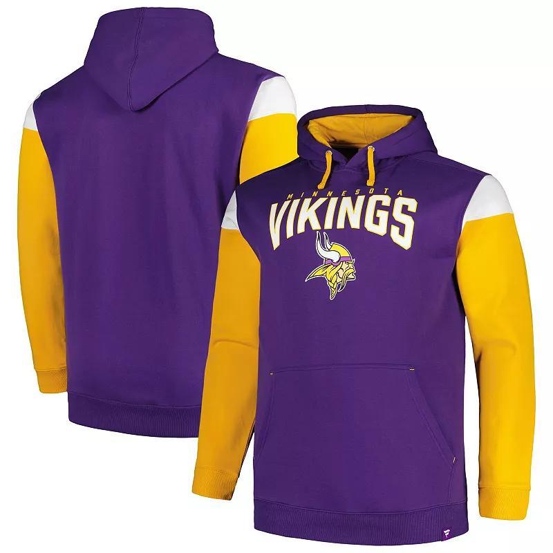 Mens Profile Minnesota Vikings Big & Tall Trench Battle Pullover Hoodie Product Image