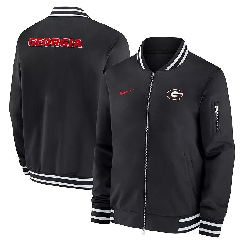 Mens Nike Georgia Bulldogs 2024 Sideline Full-Zip Bomber Jacket Product Image