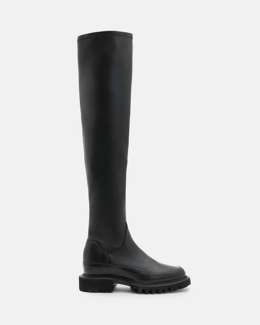 Leona Over The Knee Leather Boots Product Image