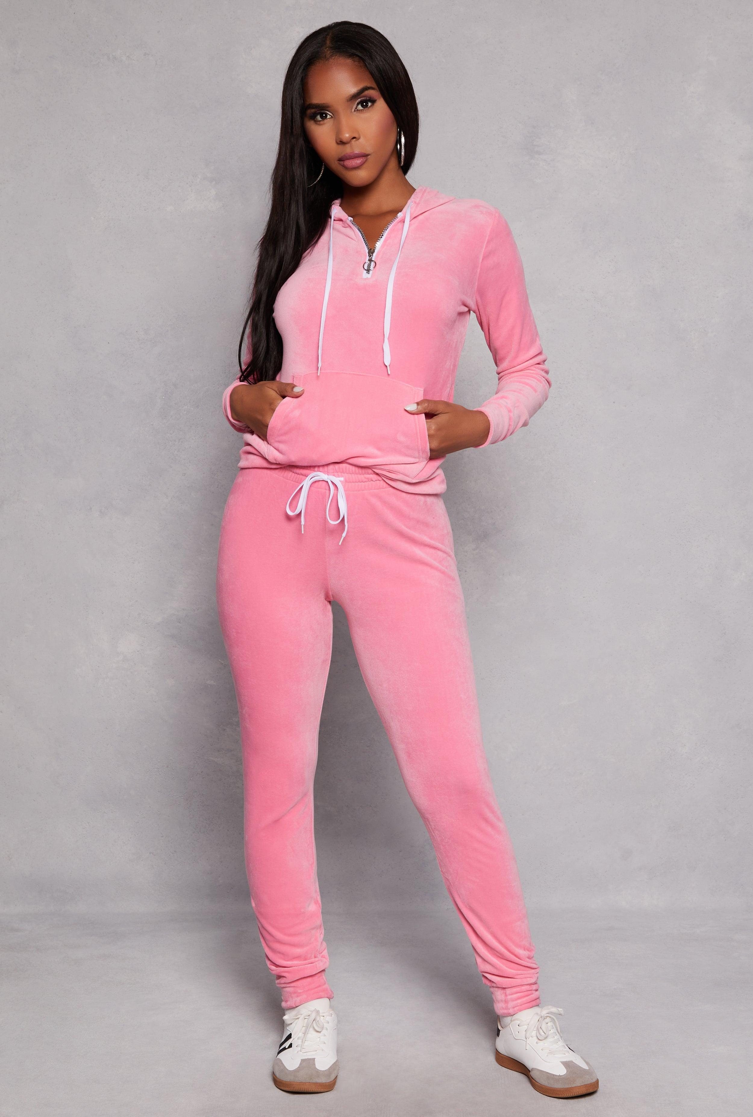 Womens Velour High Waist Joggers Product Image