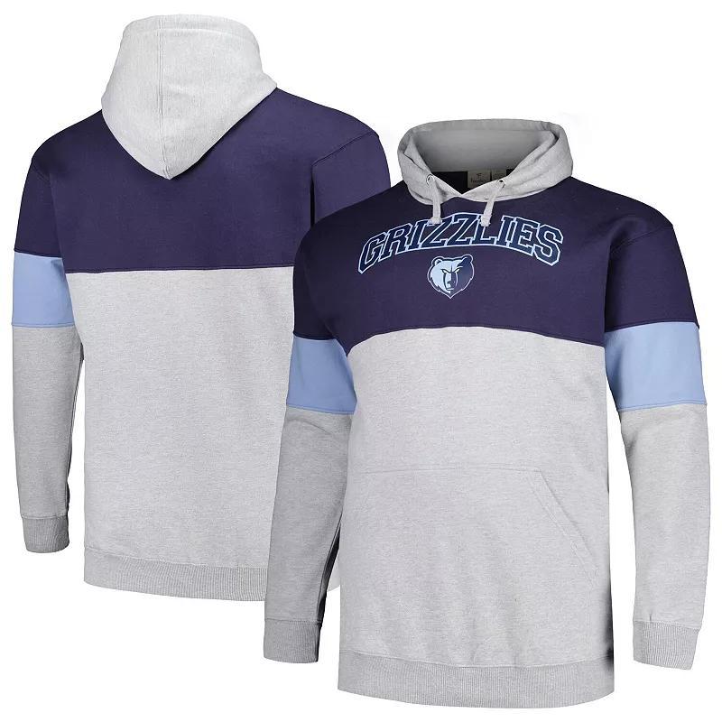 Mens Fanatics Branded Navy/Light Blue Memphis Grizzlies Big & Tall Pullover Hoodie Grz Blue Product Image