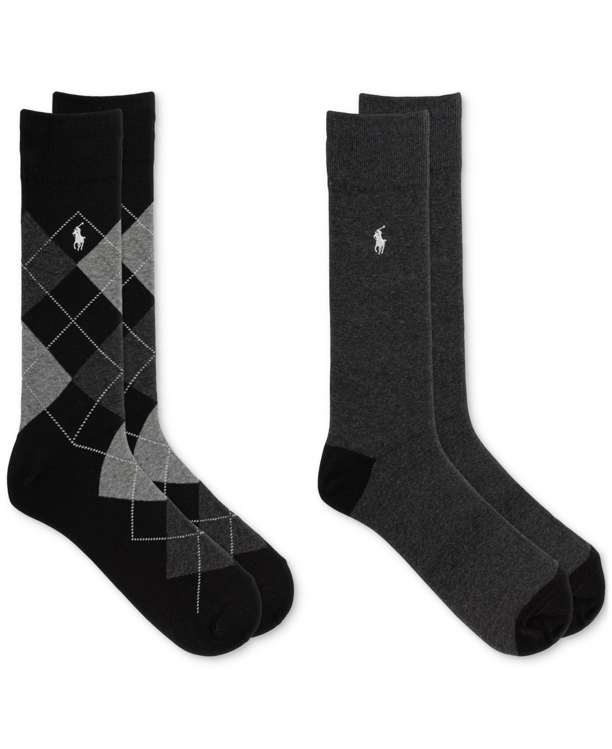 POLO RALPH LAUREN Men's Argyle Slack Socks, 2-pack In Navy Product Image