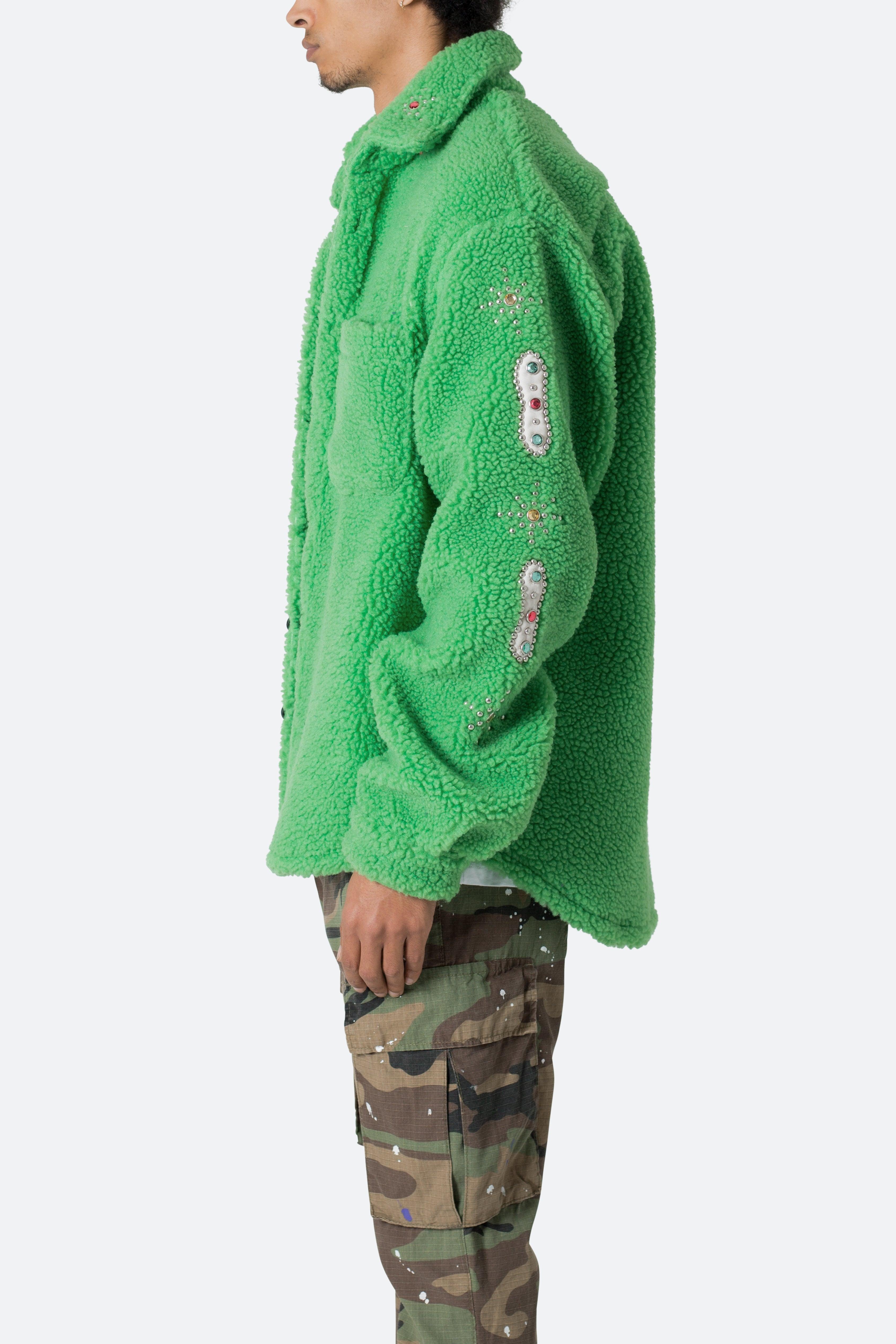 Jewel Sherpa Jacket - Green Product Image